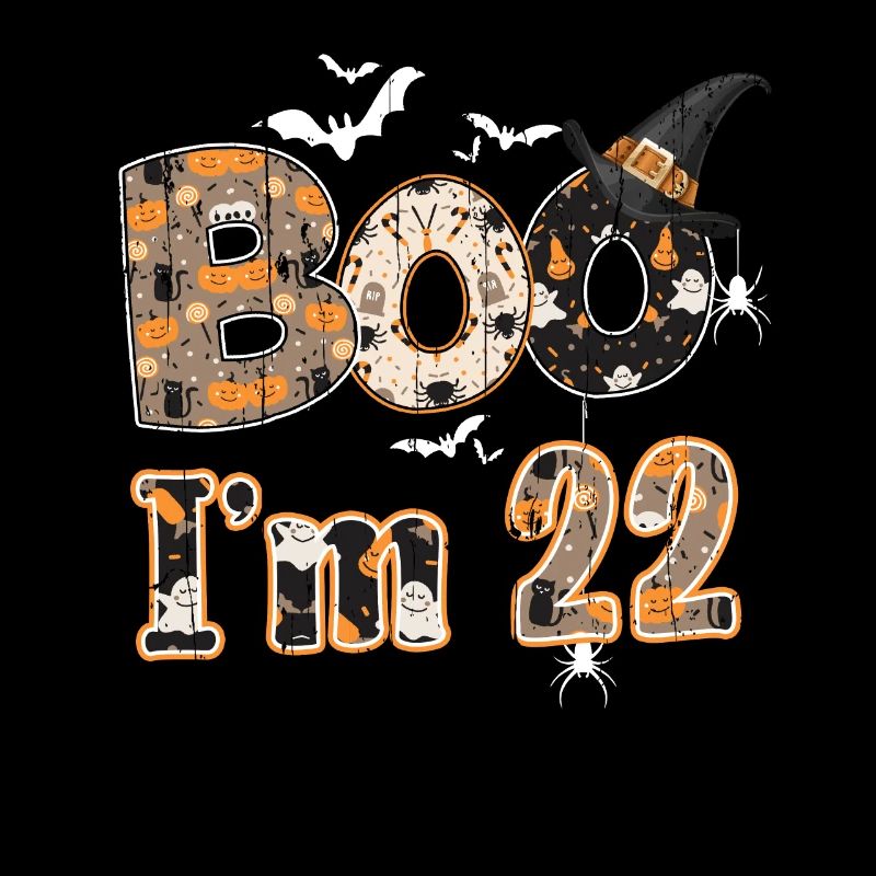Halloween Pattern Ghost Creatures Birth Age 22