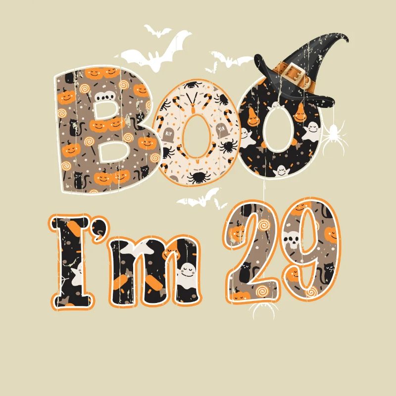 Halloween Pattern Ghost Creatures Naissance Age 29