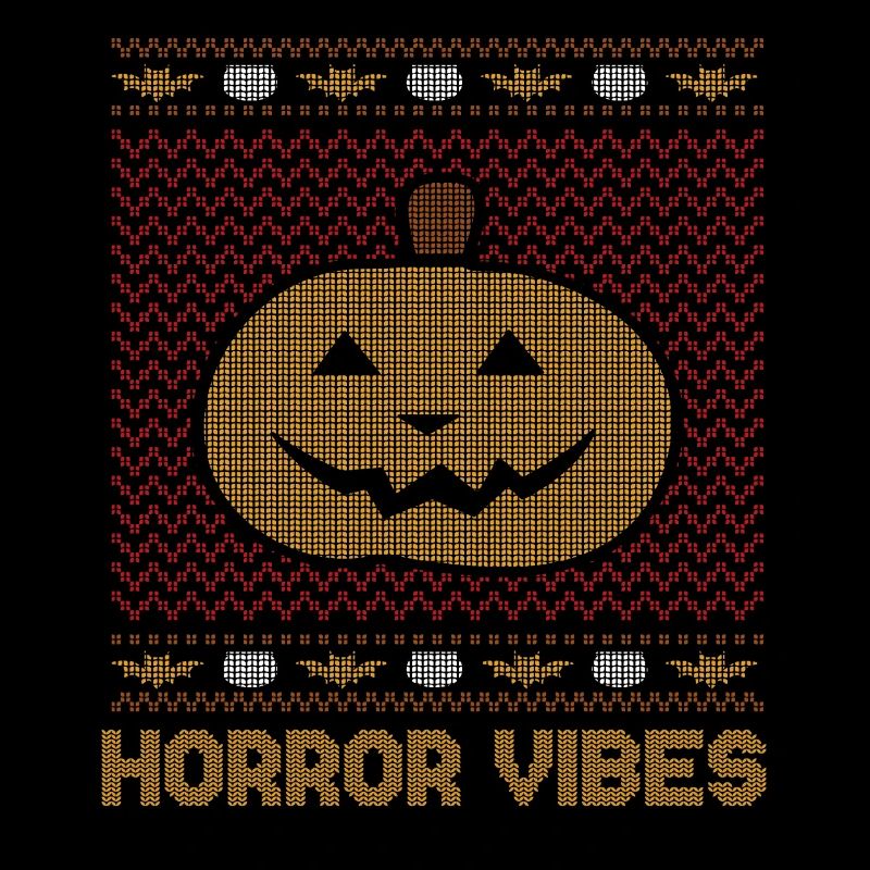 Stitch Pattern Pumpkin Creature Horror Halloween