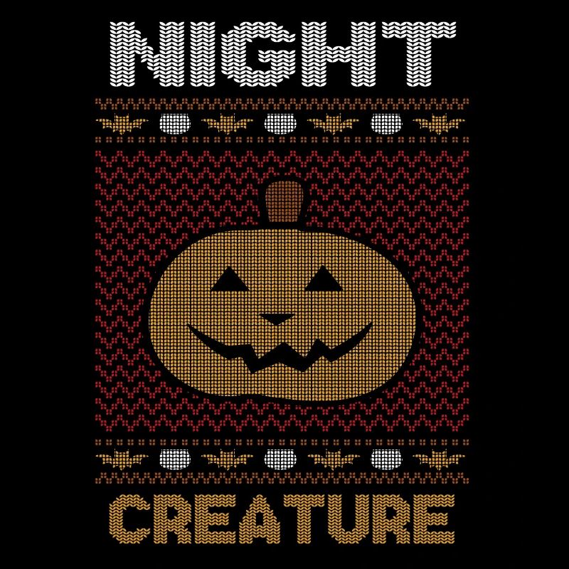 Stitch Pattern Citrouille Nuit Créature Halloween