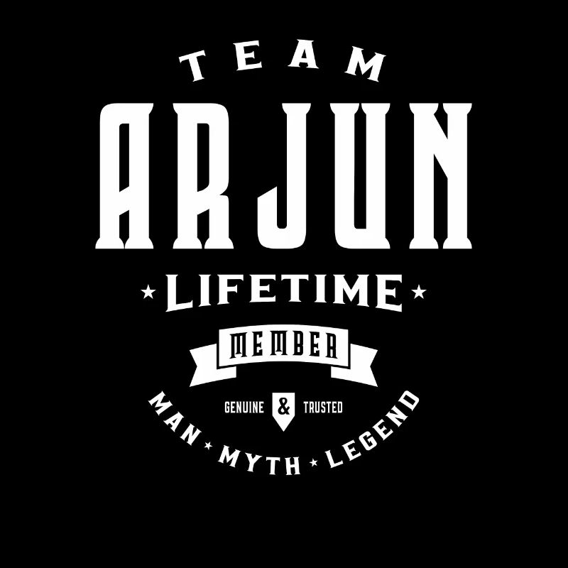 Team Arjun Lifetime Member Personalized Name