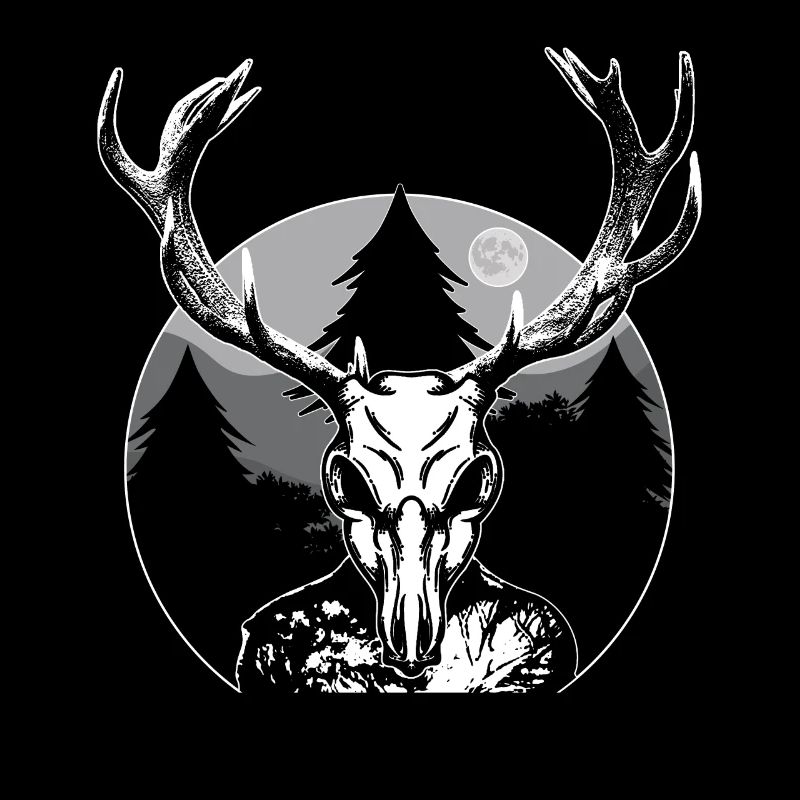 Créature folklorique Lune Wendigo Halloween Cryptid