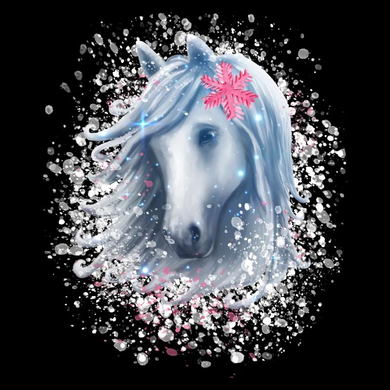 Cheval flocon de neige Noël
