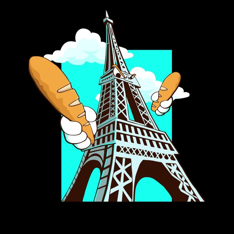 Funny Eiffel Tower French Bread Baguette