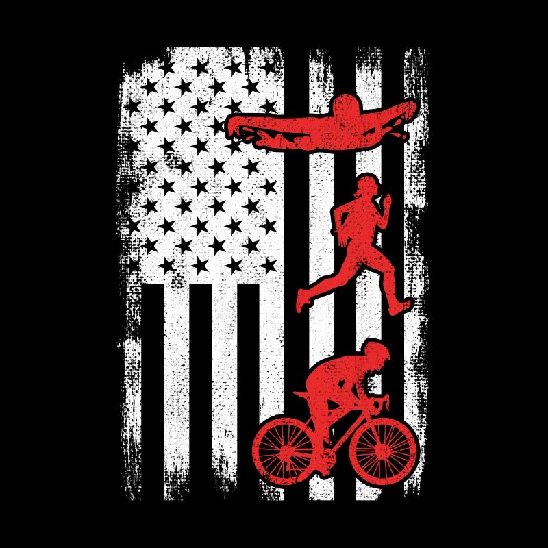 Patriotic triathlete