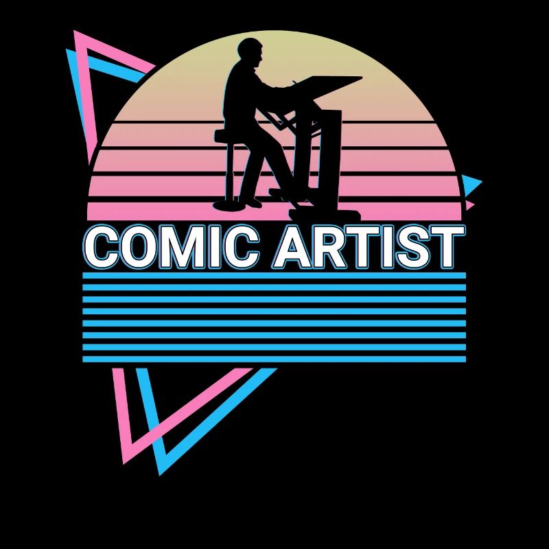 Dessinateur de bande dessinée rétro
