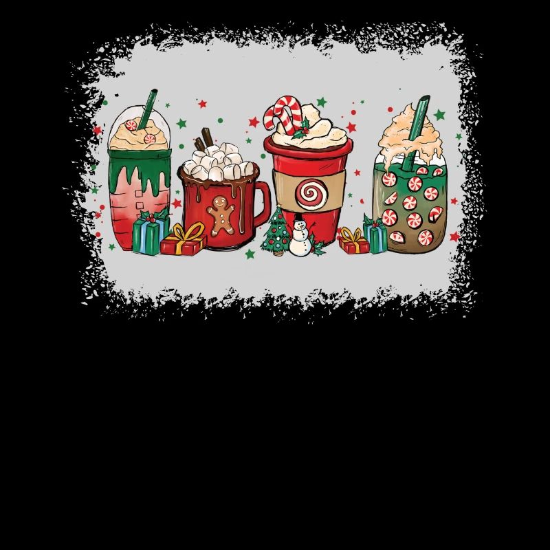 Christmas coffee cup bleached