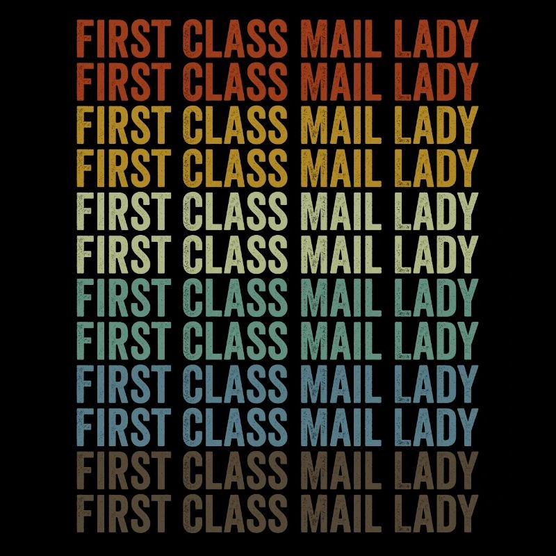 First Class Mail Lady Postangestellte Mail Lady