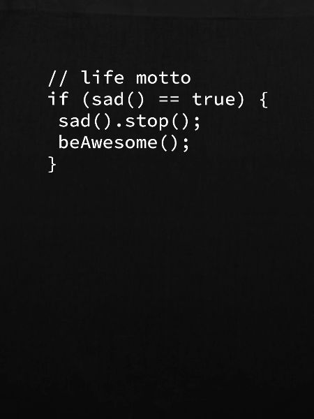 Lustiger Programmierer Lebensmotto