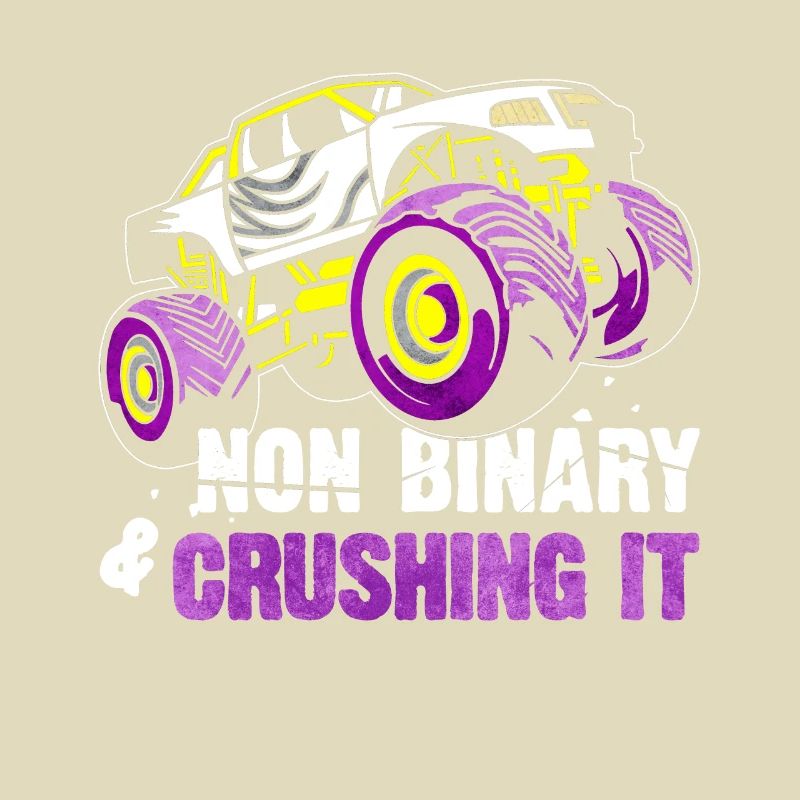 Non-Binary Pride Flag Monster Truck