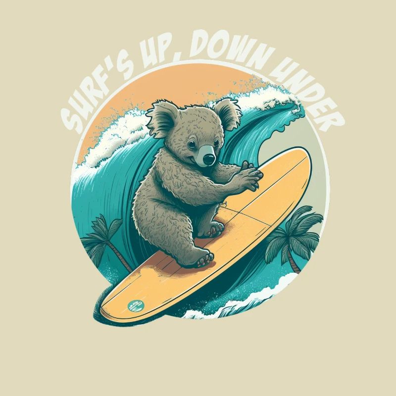 Down under surfender Koalabär