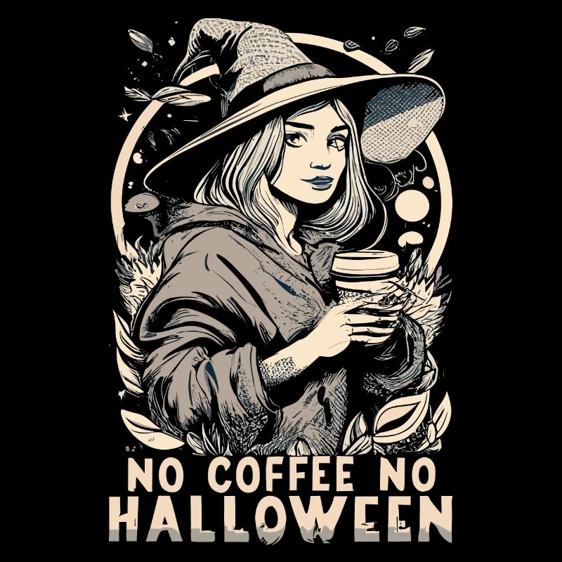 Pas de café Pas d’Halloween Coffee Lover Sorcière