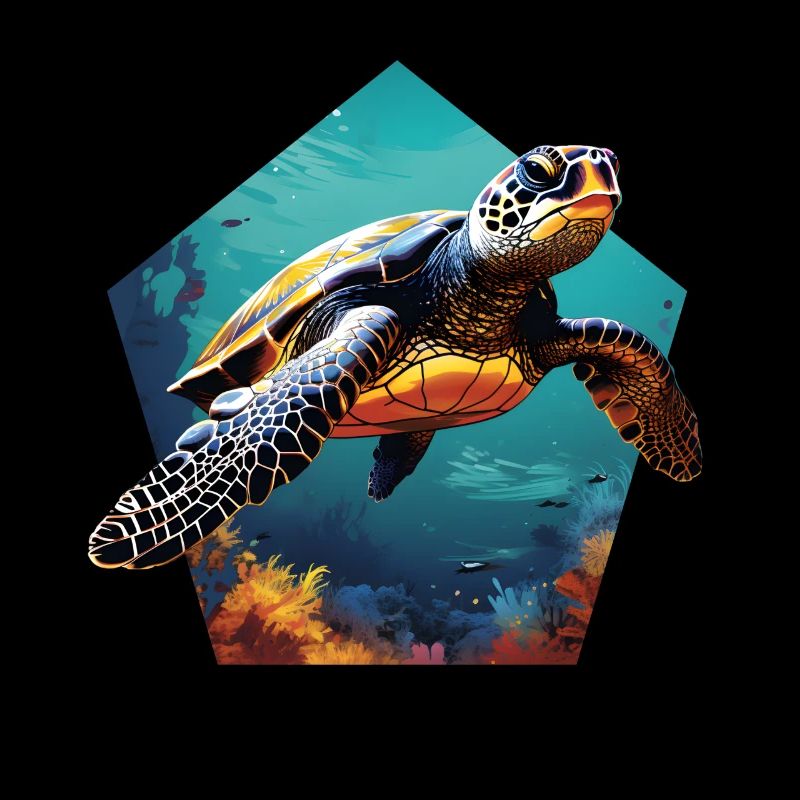 Turtle 3D Optics Sea Turtle in the Sea