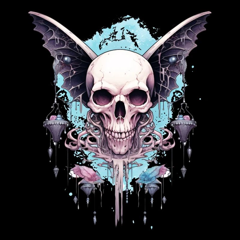 Fairycore crâne aestethic fée Grunge gothique