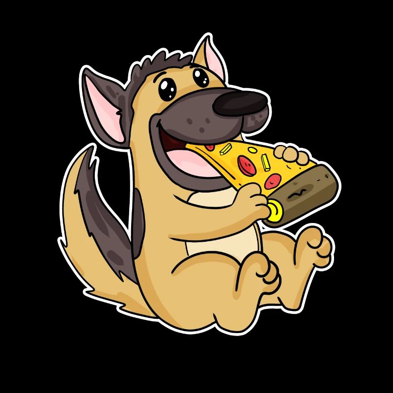 Deutscher Schäferhund Hund Pizza