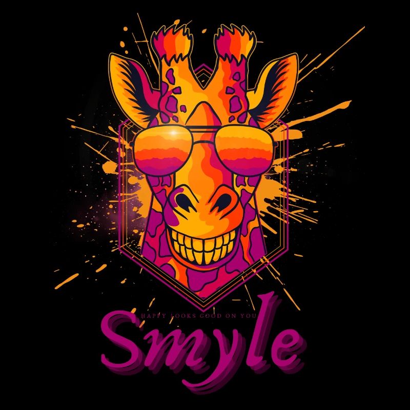 Neon-Giraffe Sonnenbrille Splash