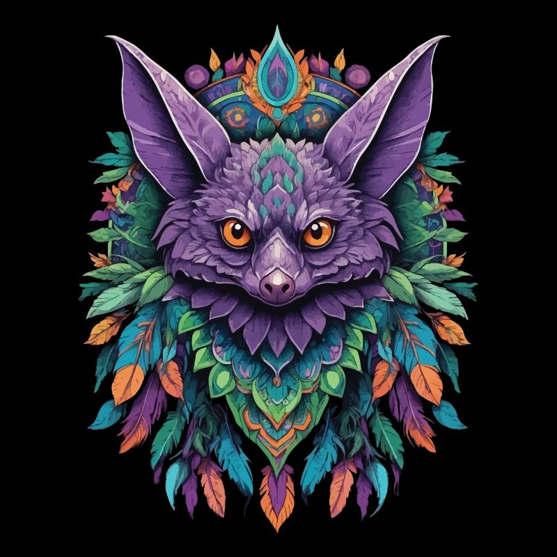 Fledermaus Traumfänger Mandala Design