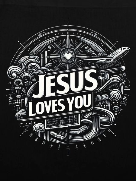 Jesus liebt dich – Kreisdesign