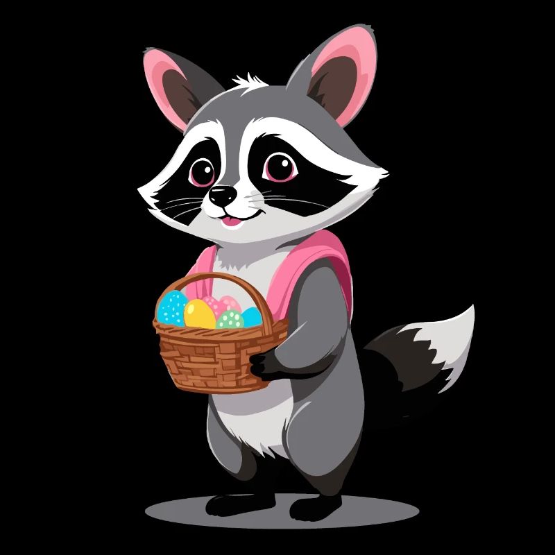 Funny Raccoon Costume Cute Easter Eggs