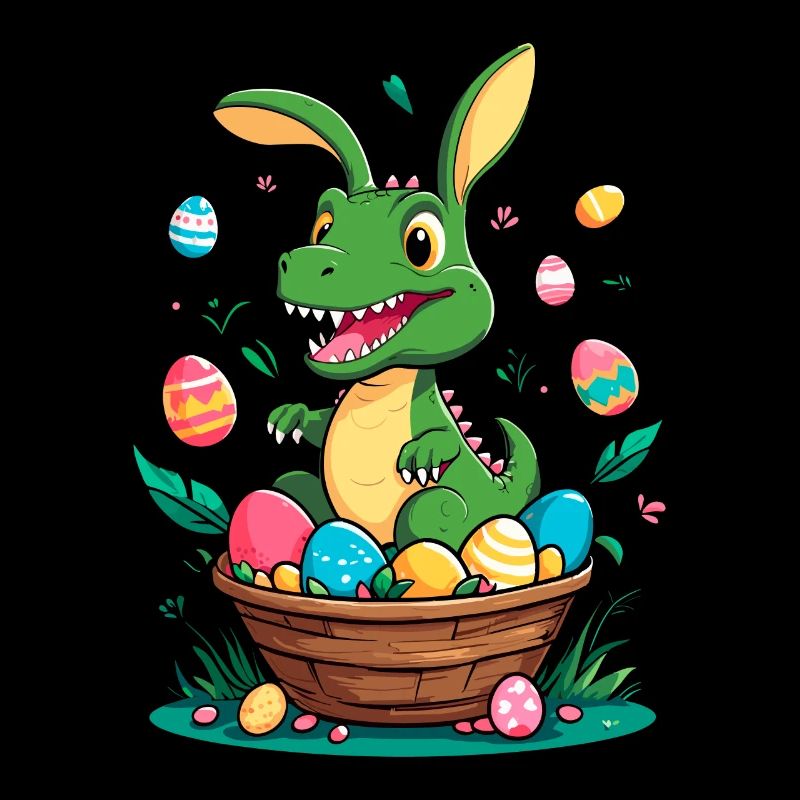 Iconic Easter Dinosaur and Dinosaur Easter Bunny