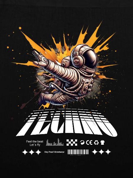 Astronaut im Sprayer-Splash Techno