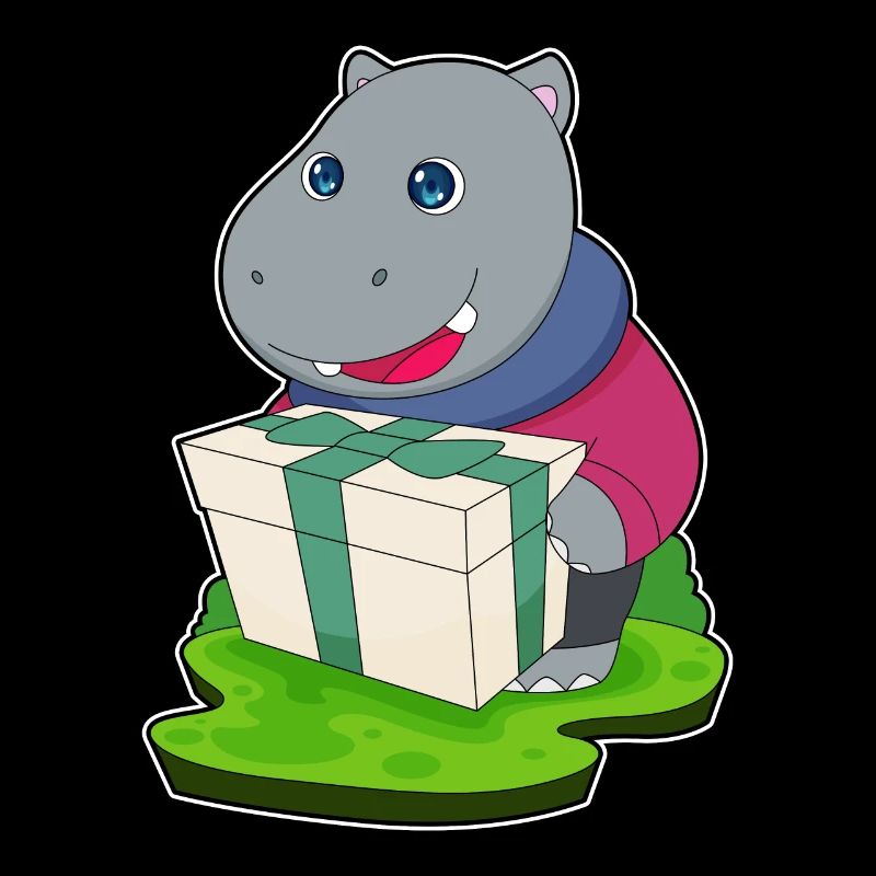 Forfait de Noël hippopotame