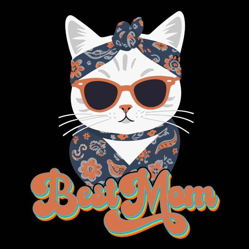 Meilleure Maman Chat Mignon Maman Élégant