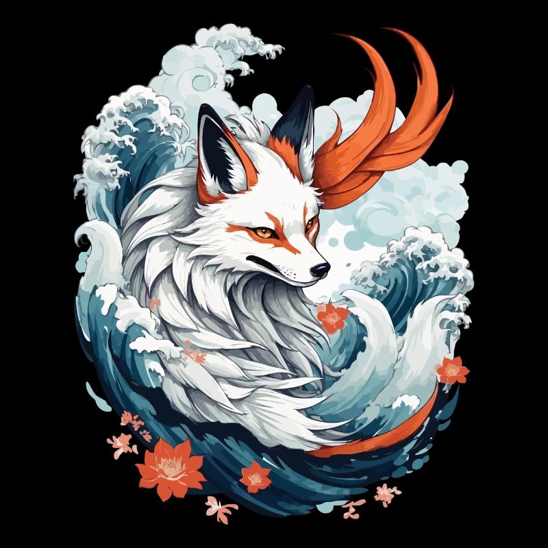 Japanese Kitsune Fox Anime Kawaii Fox Ghost