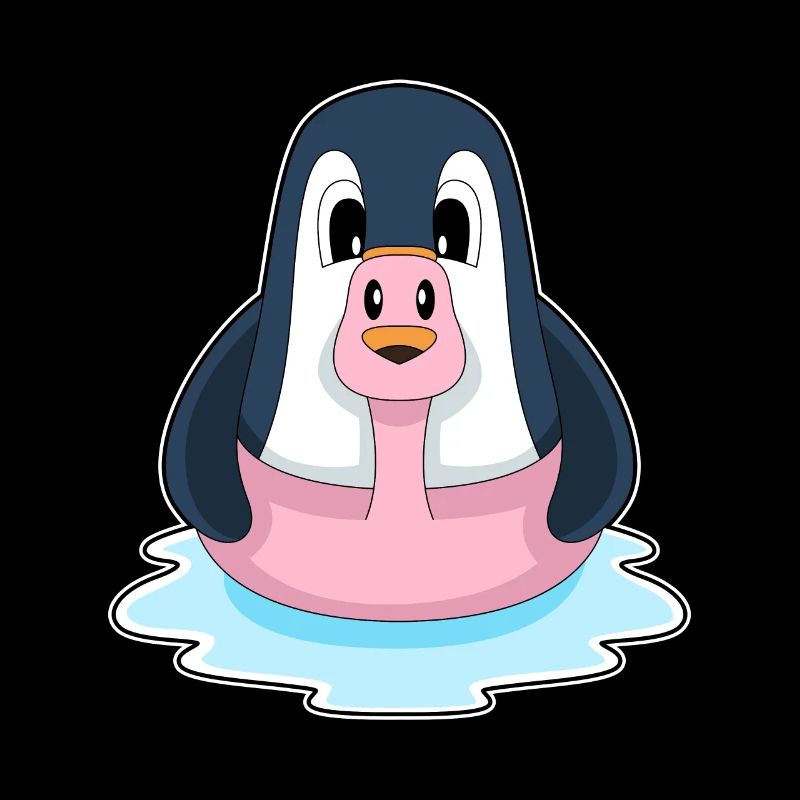 Flamant rose pingouin