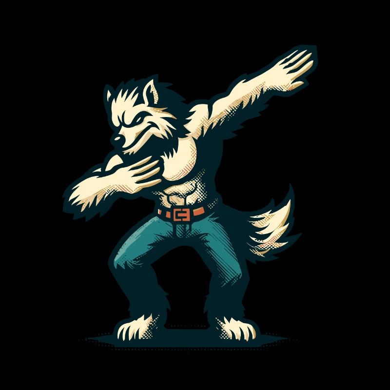 Dabbender Werwolf Lustiges Dabbing Design