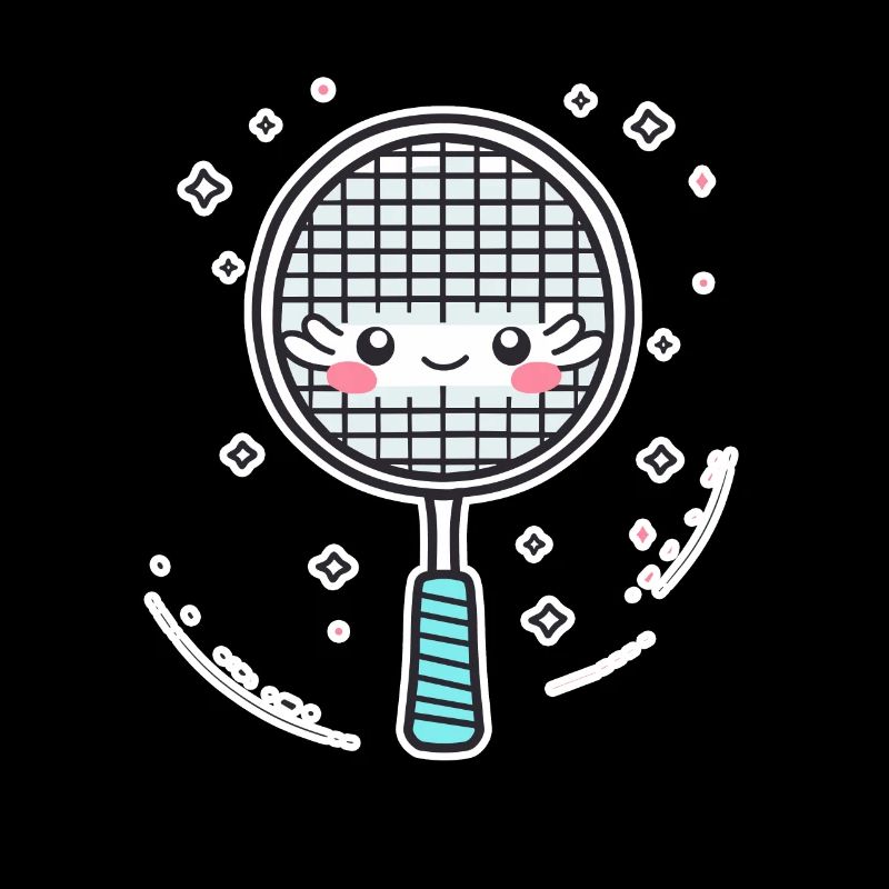 Badmintonschläger Comic Look