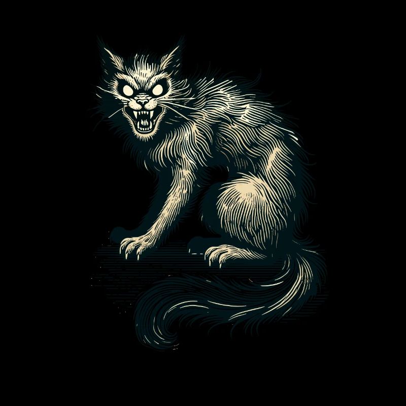 Magical Witch Cat Horrific Horror Cat