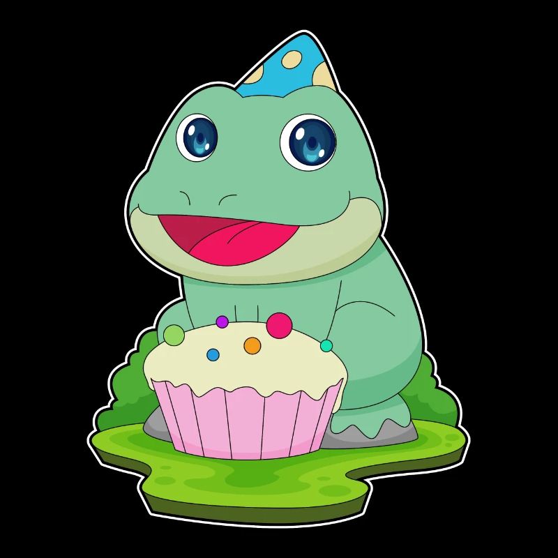 Frog Birthday Cupcake