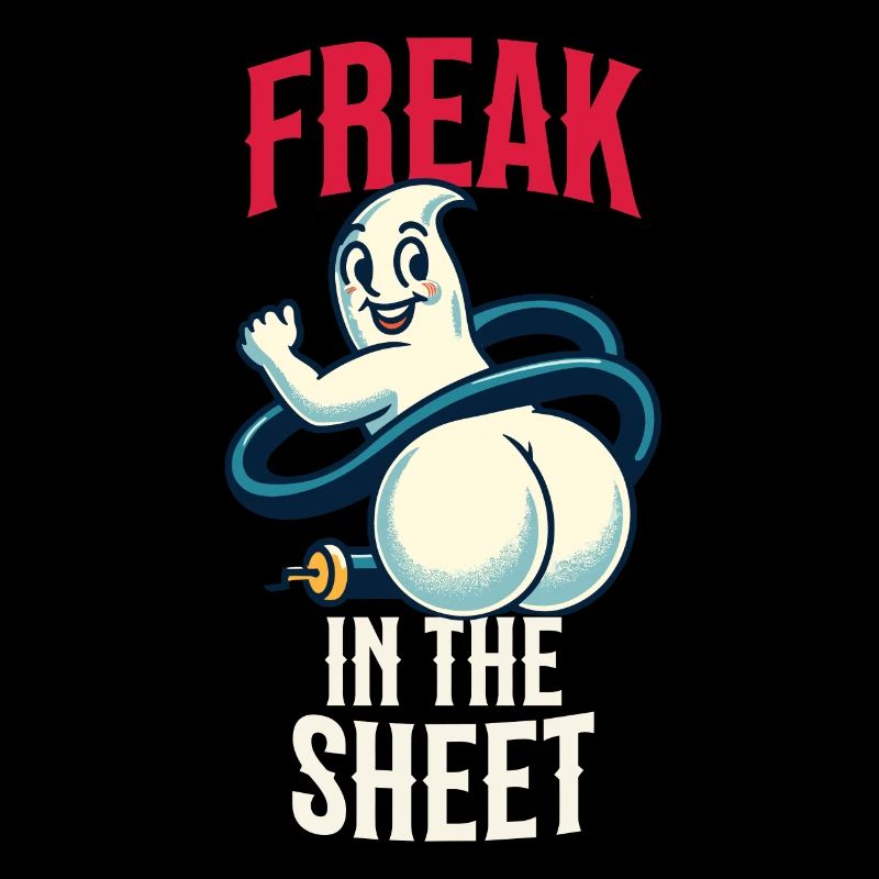 Freak Under Sheet Funny Ghost Design