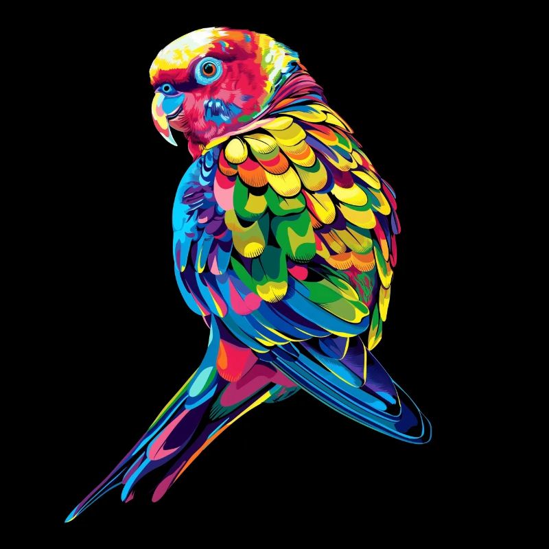 Perruche, Perruche, Perruche, Perroquet, Popart