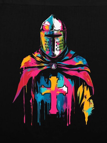 Templer Ritter Kreuz Popart