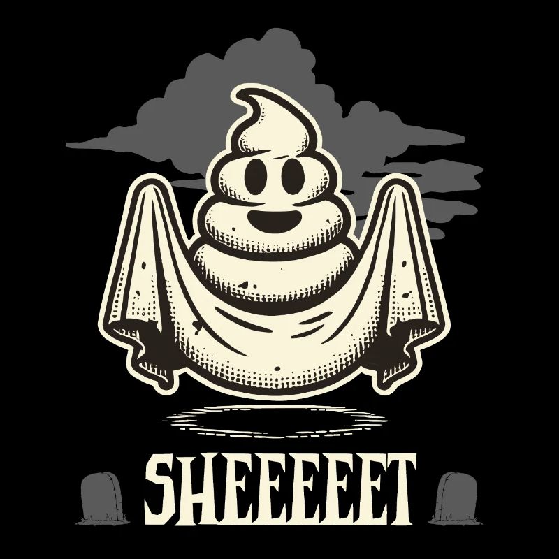 Halloween Caca Pile Ghost Sheet Fun