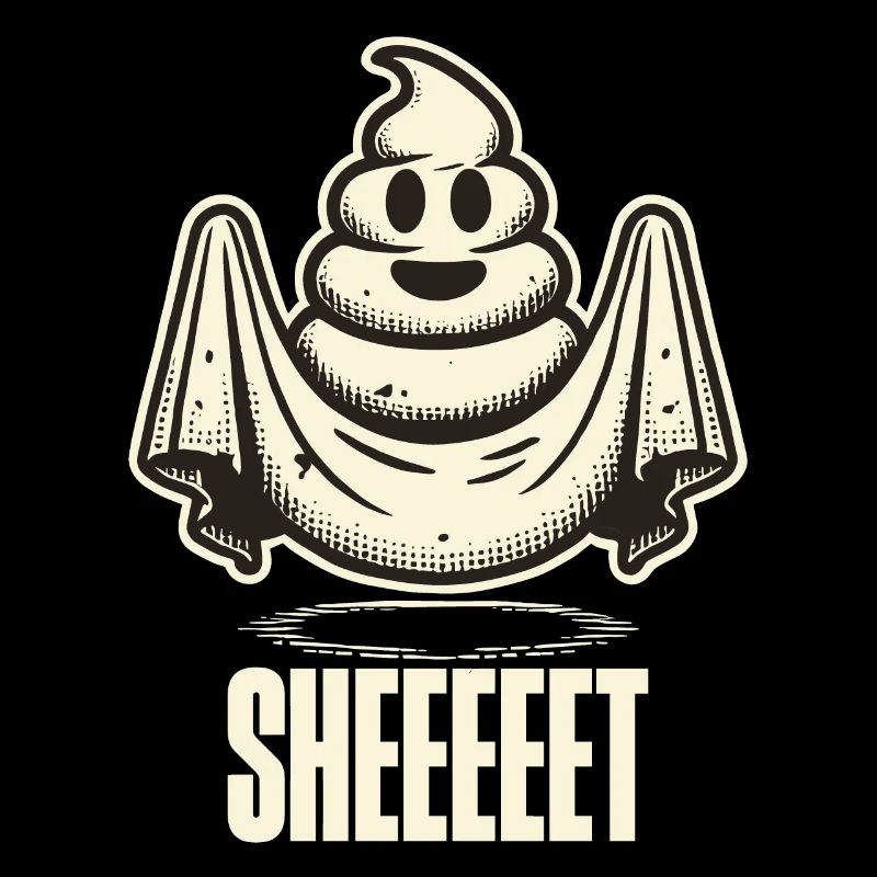 Halloween Caca Pile Ghost Sheet Fun