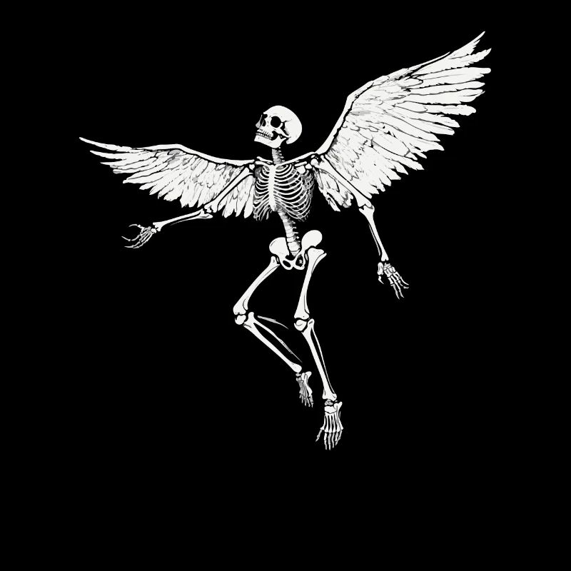 Skeleton with wings for bikers – Extravagant