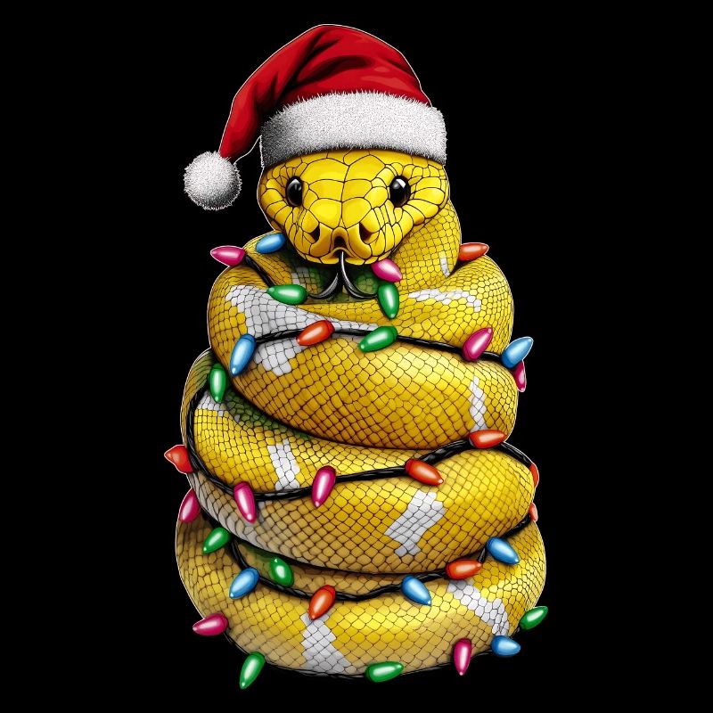 Kugelpython Schlange Weihnachtsmütze Xmas