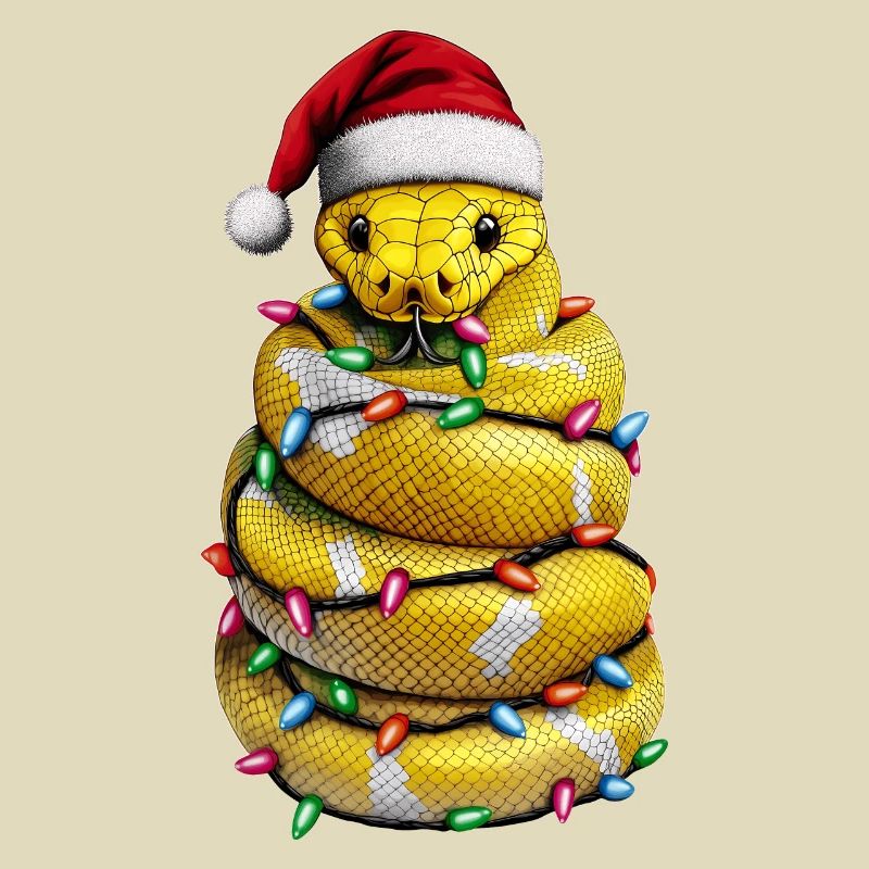 Ball Python Serpent Noël Chapeau Noël