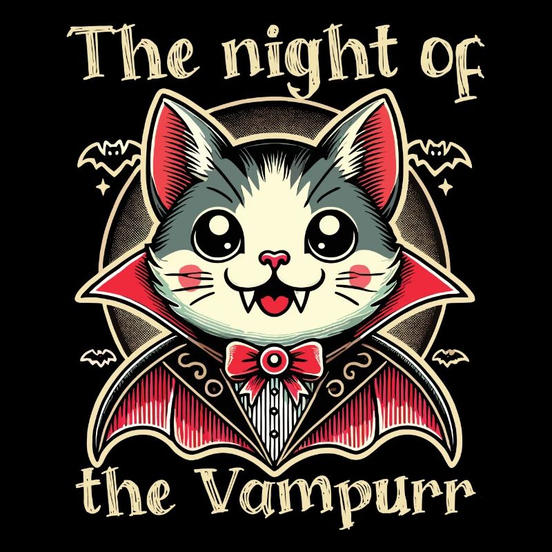 Kawaii Vampire Chat Nuit Du Vampire