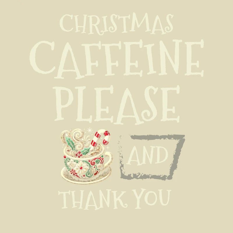 Weihnachtskoffein bitte und danke Feiertagswünsche