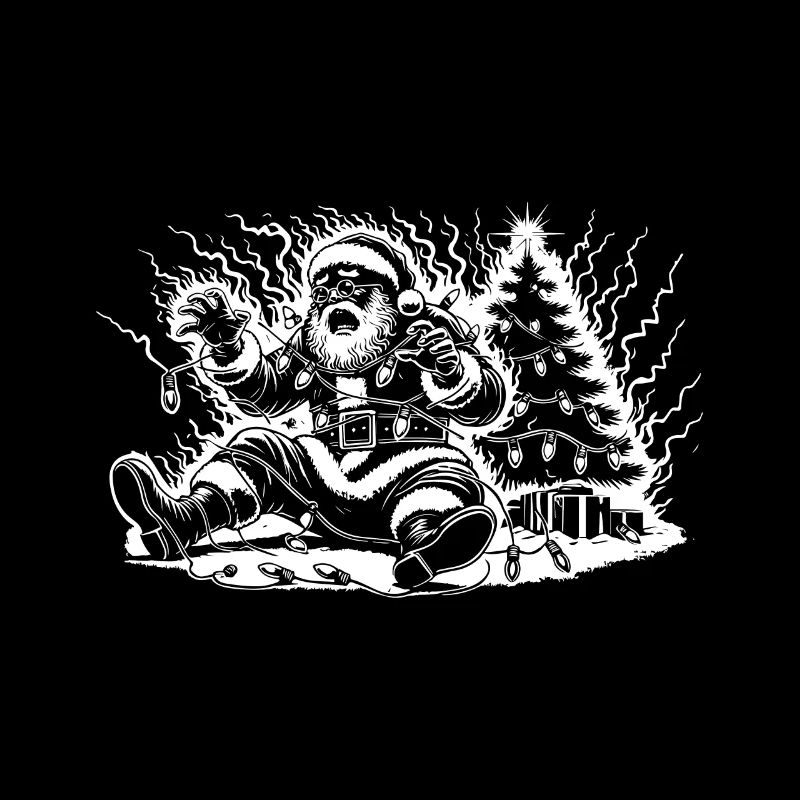 Weihnachtsmann Stromschlag Am Baum