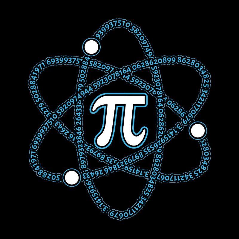 Pi Tag Atomic Number Circles Design
