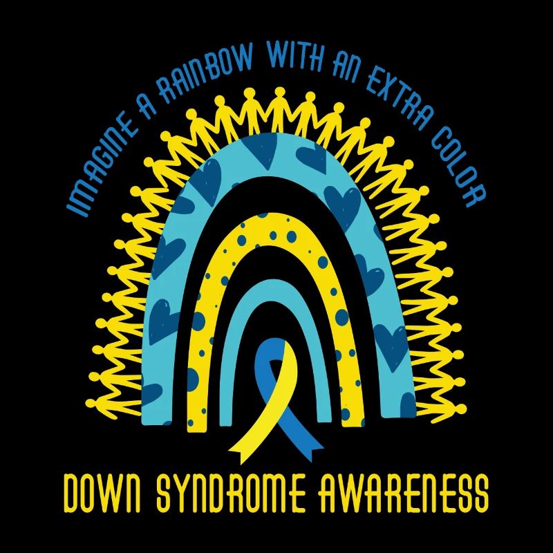 Down Syndrom Bewusstsein Regenbogen Extra Farbe