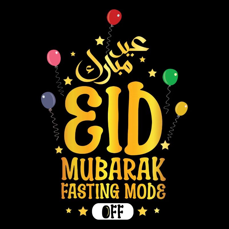 Eid Mubarak Fasting Mode Off Solemn Greetings