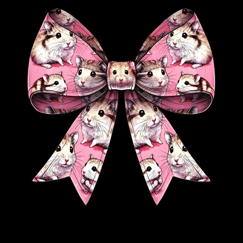 Coquette Bow Hamster Pattern Cute Hammy Mom