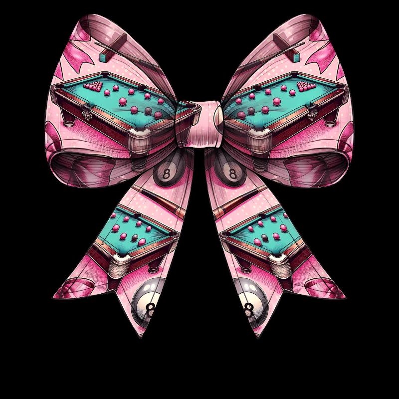 Coquette Bow Billard Table de billard Boules de queue