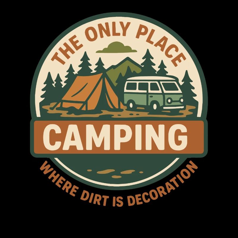 Lustiges Camping Camper Van Abenteuer Design